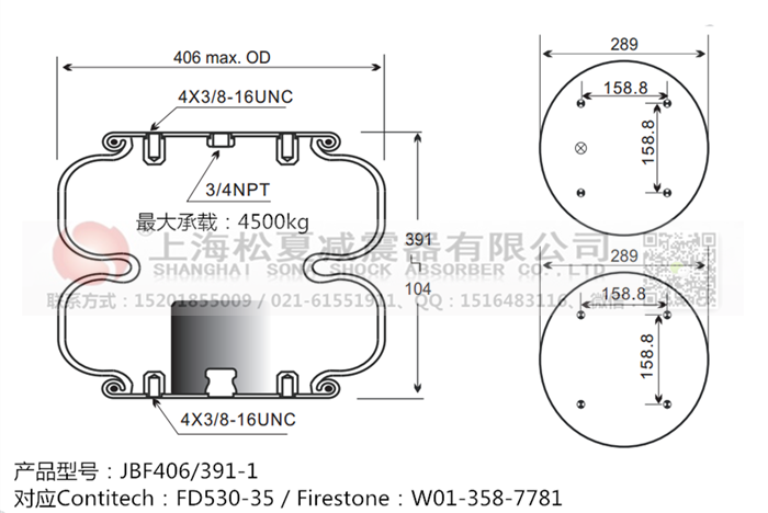 JBF406/391-2橡膠<a href='http://www.aj7.com.cn/' target='_blank'><u>空氣彈簧</u></a>